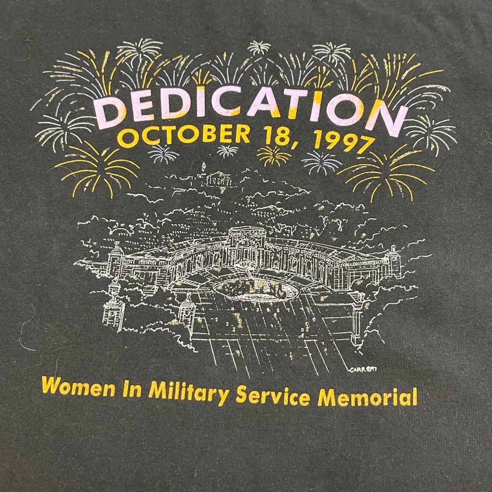Vintage 1997 Women In Military Service Memorial Dedication T Shirt Hanes Beefy M